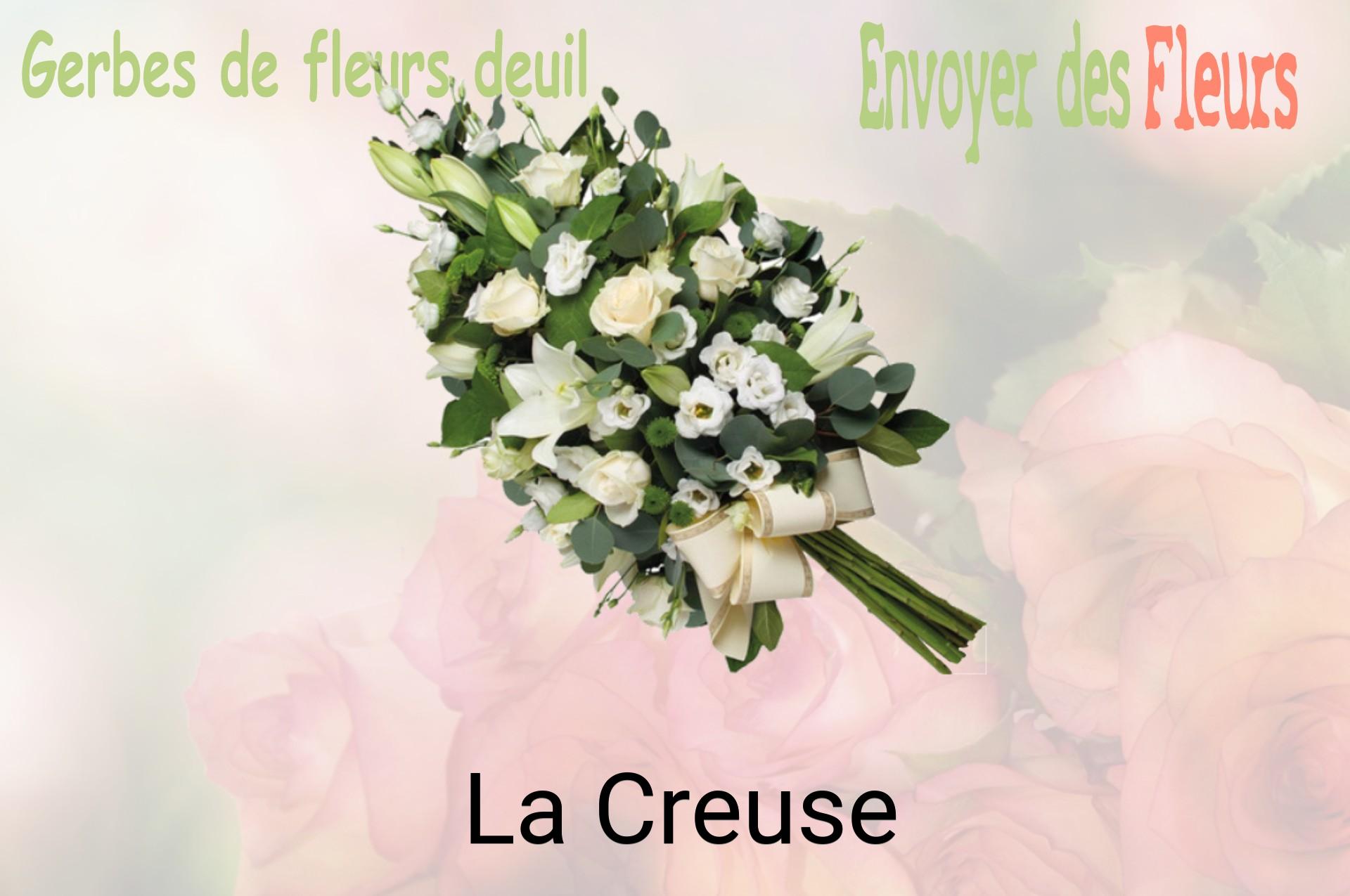 Gerbe de fleurs de deuil livrée à La Creuse